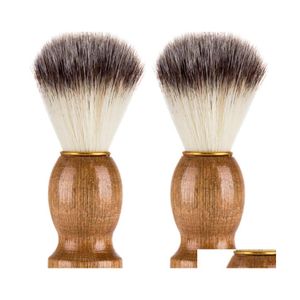 Other Hair Removal Items Badger Mens Shaving Brush Barber Salon Men Facial Beard Cleaning Appliance High Quality Pro Shave Tool Razo Dh7Fd