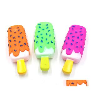 Dog Toys Tuggar Pet Toy Chew Squeaky Rubber Popsicle formad f￶r kattvalp sm￥ hundar glass bett molar rolig interaktiv drop de dhmut