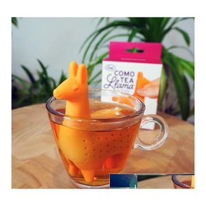 Tea Strainers Infuser Food Sile Grade Alpaca Shape Creative Filter Loose Diffuser Reusable Drop Delivery Home Garden Kitchen Dining Othbi
