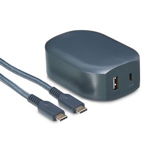 onn. Dual-Port Laptop Charger USB USB-C with Power Delivery 9ft Power Cord Compatible with Most USB-C Charged Devices