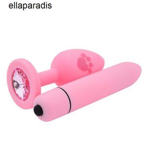 Masajeador para adultos, tapón Anal de garra de gato bonito y Sexy, tapón sexual de silicona Unisex, juguetes para hombres, mujeres, parejas, goma de mascar