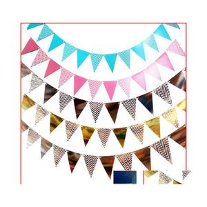 Banner Bandiere Bunting Decorazioni per feste Ghirlanda per bambini Decorazione della stanza di compleanno Drop Delivery Giardino domestico Forniture festive Ot7Tk