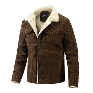 Men's Jackets Men Winter Corduroy And Coats Fleece Lined Warm Outwear Top Clothing For Male Thermal Size M-XXL