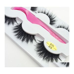 False Eyelashes Dhs 3Pairs/Set 3D 8 Styles Thick Long With Eyelash Clip Applicator Eye Makeup Drop Delivery Health Beauty Eyes Dhjgb