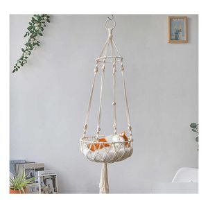 Cat Beds Furniture Large Rame Hammock Hanging Swing Dog Bed Basket Home Pet Accessories Cats House Puppy Gift 210713 Drop Delivery Dhrkg