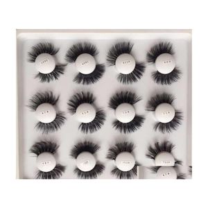 Cílios falsos 25 mm Mink dramático maquiagem longa FL Faixa de 25 mm 3d cílios reutilizáveis ​​entrega de saúde beleza olhos dheod