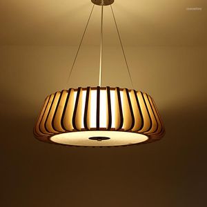 Lampy wiszące japońskie tatami światło drewniane proste nowoczesne salon główna lampa sypialni romantyczna chińska restauracja ZB29