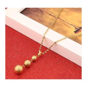 Pendant Necklaces Bead Necklace Round Ball Jewelry For Women Arab Africa Ethiopian Drop Delivery Pendants Dhfrb