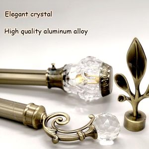 Home Decor Other Thicken Aluminum Alloy Curtain Poles Fashion Crystal Decoration Durable Single Double Rods Track Accessories Customized