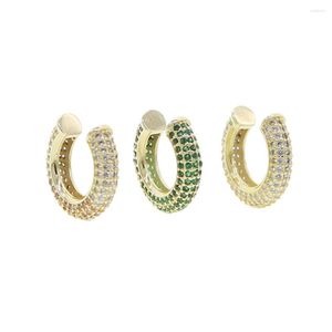 Backs Earrings Arrival Multicolor CZ Crystal Ear Cuff C Shaped Clips No Pierced Cartilage Earring For Women Earcuffs