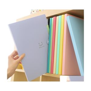 Składanie materiałów 4 kolor A4 Kawaii Carpetas Smile Waterproof File Folder 5 Warstwy Dokumenta