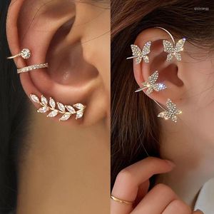 Backs Earrings Bohemian No Piercing Crystal Rhinestone Ear Cuff For Women Wrap Stud Clip Girl Jewelry Bijoux