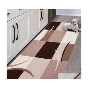 Carpets 3D Kitchen Carpet Floor Rug Mat Mats Kawaii Retro Cushioned Runner Bath Modern Long Traditional Washable Light Flower Fabric Dhrfb