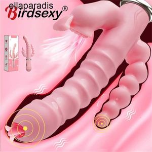 Massaggiatore per adulti 3 in 1 vibratore per coniglio con vibratore USB impermeabile magnetico ricaricabile clitoride anale giocattoli sessuali per donne coppie negozio