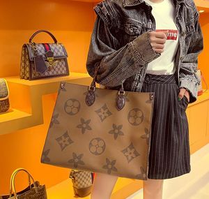 2023 On The Go Designer Handbag Tote Shoulder Clutch Bags Crossbody Shopping Bag Purses Letters Flowers Floral One Handle Wallet Women Totes MM