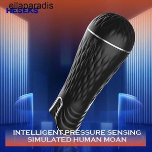 Adult massager HESEKS Vagina Vacuum Real Pussy Masturbation Devices Rotating Hand Suction Masturb Cup Sex Toy For Male