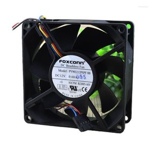 Computer Coolings Foxconn 9032 12v0.60a PV903212PSPF0A Cicha 4-wire PWM Control Cage Futer