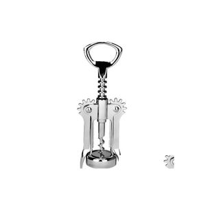 Openers Wine Beer Bottle Opener Stainless Steel Metal Strong Pressure Wing Corkscrew Grape Kitchen Dining Bar Accesssory Drop Delive Dhufx