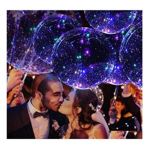 Decorazione per feste Led Light Up Bobo Balloons Indoor o Outdoor Compleanno Matrimonio Anno Celebrazioni natalizie Drop Delivery Home Garden Dhgjv