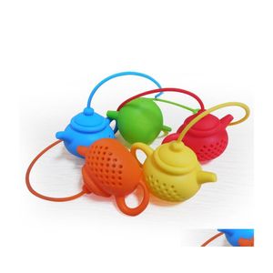 Kaffe te -verktyg Sile Infuser Creativity TEAPOT Form återanvändbar filter diffusor Hushållstillverkare Kök Tillbehör Drop Leverans H DHM5C