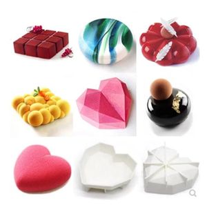 Kakverktyg bhomify oregelbunden molndesign silikon mögel 3D cupcake gelé pudding cookie muffins tvål mögel diy moule bakning