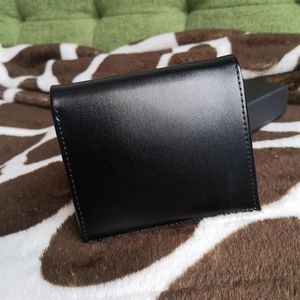 Classic Designer Purse Short Wallets For Man Black Leather Wallet Men Coin Pocket Card Holder Bag Box Gifts2578
