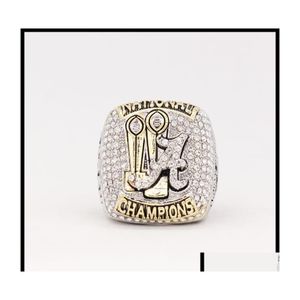 Trzy kamienne pierścienie Est Alabama Crimson Tide NCAA Mistrzostwa Ring Fan Gift Hurtowa Drop Hinga Wysokiej jakości biżuteria dostawa Dhzhw