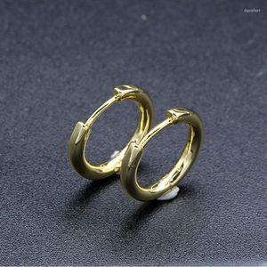 Hoop Earrings Wholesale Jewelry Supplies Color Remain Gold Rhodium Plated Round Earring For Women Girl