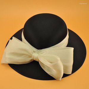 Copricapo Cappello Nero Elegante fiocco britannico Copricapo da sposa Matrimonio