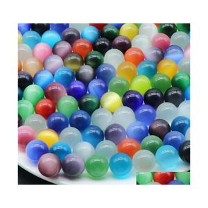 Pietra Colorf 20Mm Cats Eye Crystal Round Ball Craft Tumbled Hand Piece Pietre Decorazione Della Casa Ornamenti Buoni Regali Drop Delivery Jewe Dhiyo