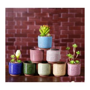 Pflanzer T￶pfe Eis Crack Blume Succent Gartenpflanzen Topf Mini Thumb Desk B￼ro Blumenpots Keramik hohe Qualit￤t 3 Ty Bvkk Drop del otnbh