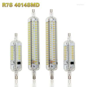 Żarówka LED R7S 78 mm 5 W kukurydzy 118 mm 10 W AC 110V 220V 4014 SMD Lampy Lampy LED Silikon