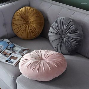 Kudde 38x38 cm rund pouf tatami dekorativa kuddar för soffa s med fyllning mjuk säte kast pad heminredning