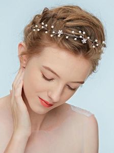 Cabeças de cabeceiras no capacete de noiva prateado shinestone wedding pérola pérola faixas de cabelo vintage para noivas