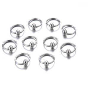 Ювелирные изделия для тела другие 10 шт -С/установленное кольцо носа Пирсинг стальной обручи замыкание для губ серебряным шрифтом.