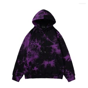 Herrtröjor bomullsbindning färgämne förtjockar fleece hoody tröja män vinter kinesiska streetwear par stil långärmad lös casual pullover