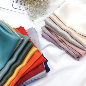 Scarves 70 70cm Bandana Head Scarf For Women Silk Satin Hair Scarfs Female Cute Handkerchief Neck Ladies Green Black White