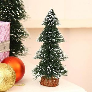 Decorações de Natal Modern Pine Tree Decor PVC Mini Decorativo Aumente Atmosfera Festiva Cedro de Cedro Janela de Janela