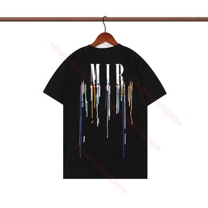 Camisetas masculinas de grife estampadas masculinas, camisetas masculinas de cano alto, camisetas casuais Amirri, manga curta, hip hop, Y2K, streetwear, luxo, TAMANHO S-4XL