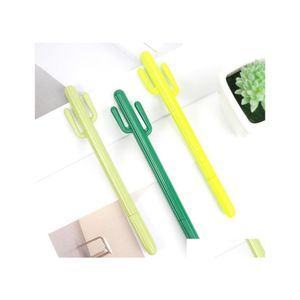 Gelpennor Creative Small Fresh Desert Cactus Styling Pen Sydkorea Stationery Cartoon Cute Student Prize DHS SN3554 Drop Delivery O DHJU3