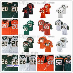 American College Football Wear Miami Hurricanes Man College 20 Ed Reed Jerseys 26 Sean Taylor 5 Andre Johnson 47 Michael Irvin 52 Ray Lewis