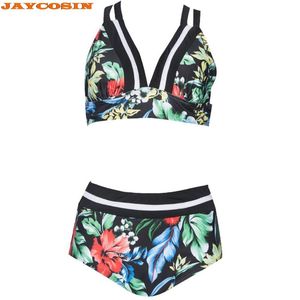 Women's Two Piece Pants Sexy Women Black Print Set Swim Fashion Beach Wear Bathing Suits Female Swimwear Beachwear 4XL