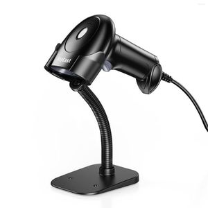 Barcode Scanner With Stand USB Wired Inventory 2D 1D QR Code Scanners For Computer Support Automatic Screen