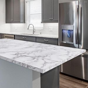 Bakgrundsbilder vit grå marmor tapeter skala och stick glansigt kontaktpapper självhäftande väggklistermärken för köksskåp badrum