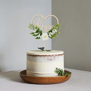 Articoli per feste Altri eventi Ins Love Flower Toppers per torta di buon compleanno Decorazione rosa bianca Decorazioni per matrimoni di San Valentino Baking Sw