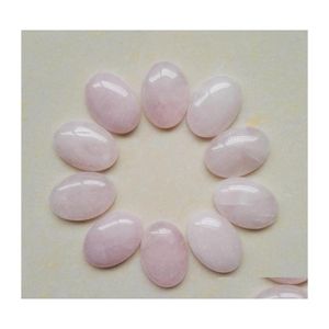 Stone Natural Oval Cabochon Loose Beads Opal Rose Quartz Turquoise Stones Face For Reiki Healing Crystal Necklace Ring Earrrings Jew Dhky8