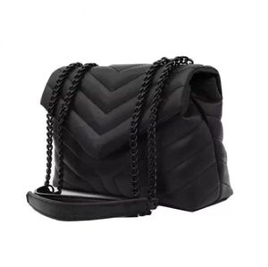 Luxury Designer Leather Bag Women's Handbag Crossbody bag Women's Shoulder Clamshell women's black gold and silver Chain Single Shoulder Bag Tote Bag