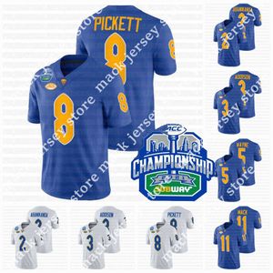 8 Kenny Pickett 2021 ACC Şampiyonası NCAA Futbol Forması Pittsburgh Panthers Pitt Kedon Slovis İsrail Abanikanda Jared Wayne SirVocea