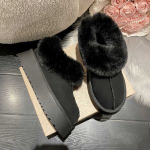 Buty nowe zimowe kobiety krótkie pluszowe ciepłe śnieg mieszkania swobodne buty zamszowe futro chelsea kostki platforma botas mejr 221215