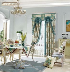 Vorhang Chenille Vorhänge für Wohnzimmer Schlafzimmer Luxus Jacquard High-End amerikanisches Fenster